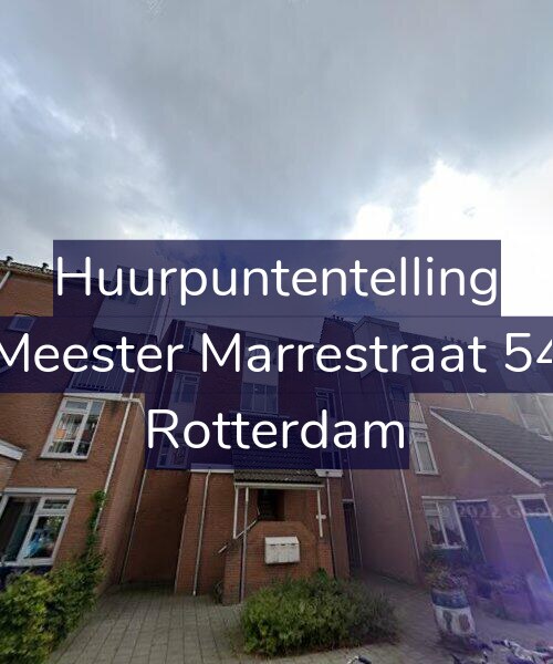 Foto gevel Huurpuntentelling voor Meester Marrestraat 54, Rotterdam