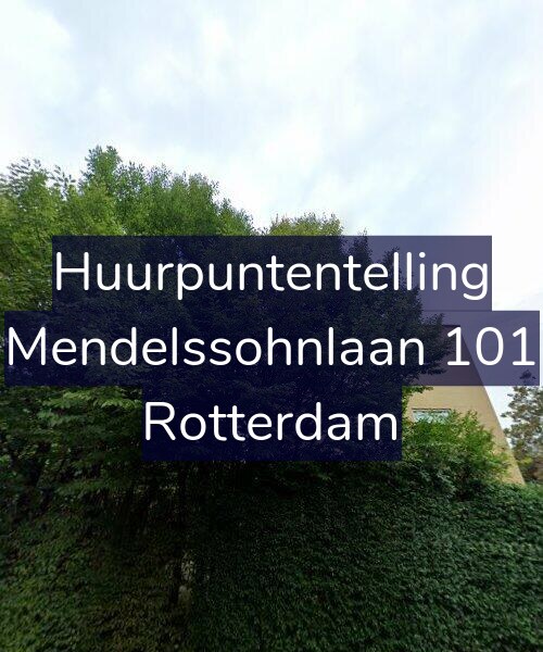 Foto gevel Huurpuntentelling voor Mendelssohnlaan 101, Rotterdam