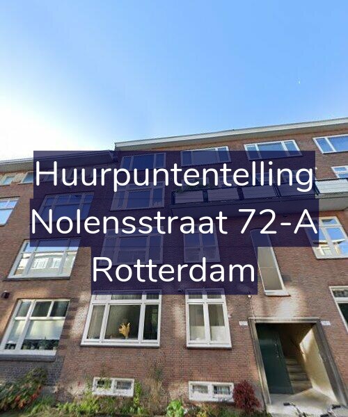 Foto gevel Huurpuntentelling voor Nolensstraat 72-A, Rotterdam