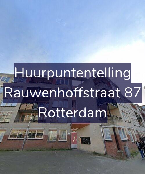 Foto gevel Huurpuntentelling voor Rauwenhoffstraat 87, Rotterdam