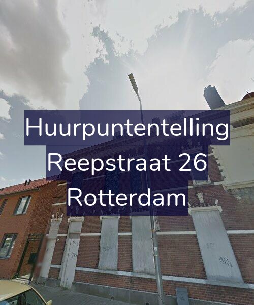 Foto gevel Huurpuntentelling voor Reepstraat 26, Rotterdam