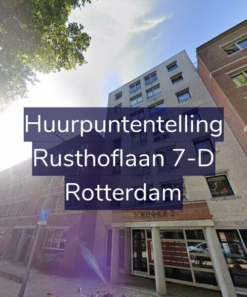 Foto gevel Huurpuntentelling voor Rusthoflaan 7-D, Rotterdam