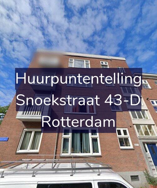 Foto gevel Huurpuntentelling voor Snoekstraat 43-D, Rotterdam