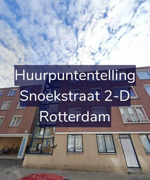 Foto gevel Huurpuntentelling voor Snoekstraat 2-D, Rotterdam