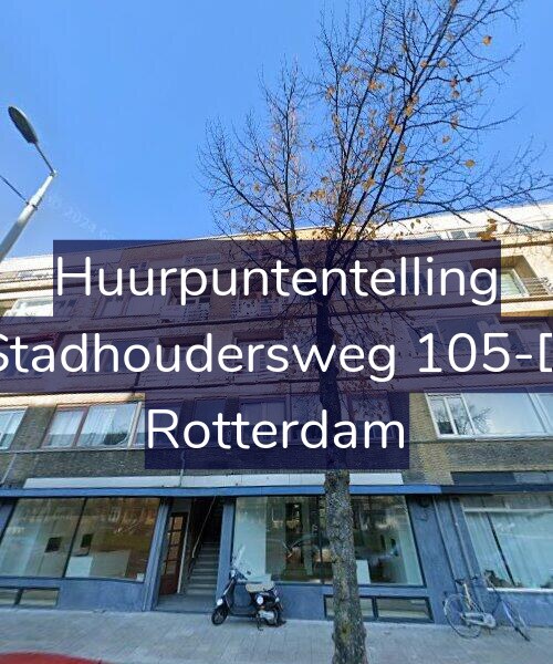 Foto gevel Huurpuntentelling voor Stadhoudersweg 105-D, Rotterdam