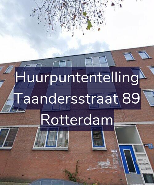 Foto gevel Huurpuntentelling voor Taandersstraat 89, Rotterdam