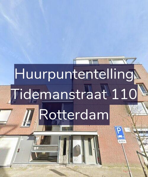 Foto gevel Huurpuntentelling voor Tidemanstraat 110, Rotterdam