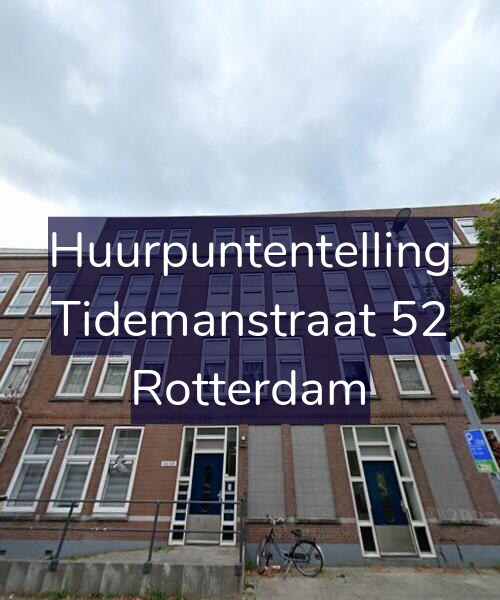 Foto gevel Huurpuntentelling voor Tidemanstraat 52, Rotterdam