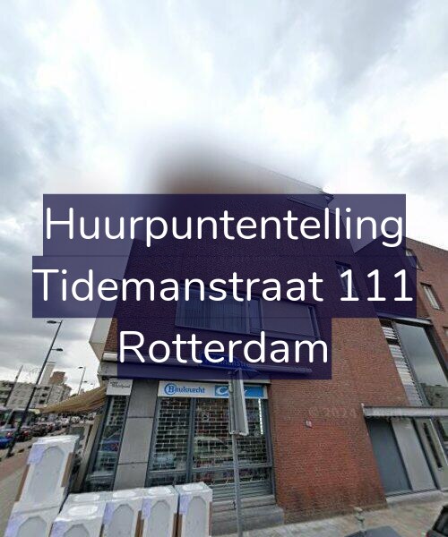 Foto gevel Huurpuntentelling voor Tidemanstraat 111, Rotterdam