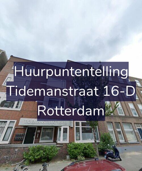 Foto gevel Huurpuntentelling voor Tidemanstraat 16-D, Rotterdam