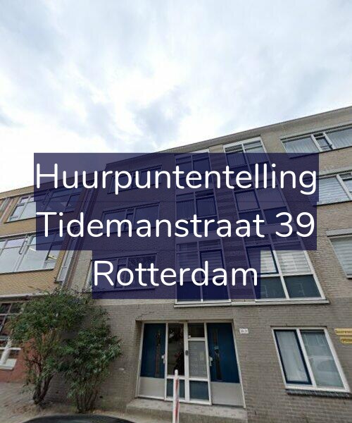 Foto gevel Huurpuntentelling voor Tidemanstraat 39, Rotterdam