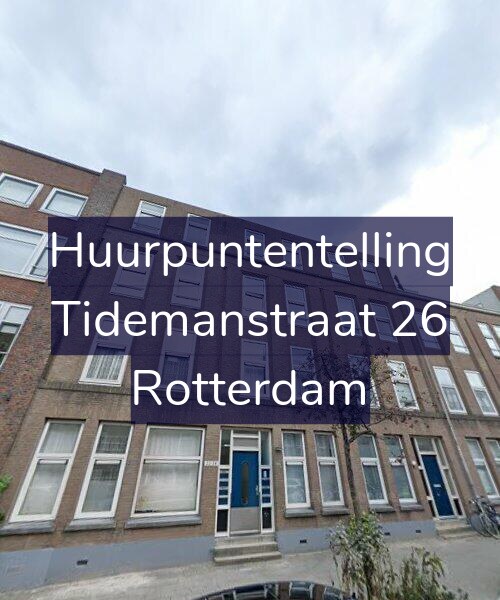 Foto gevel Huurpuntentelling voor Tidemanstraat 26, Rotterdam