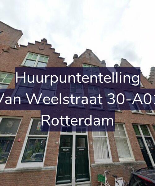 Foto gevel Huurpuntentelling voor Van Weelstraat 30-A01, Rotterdam