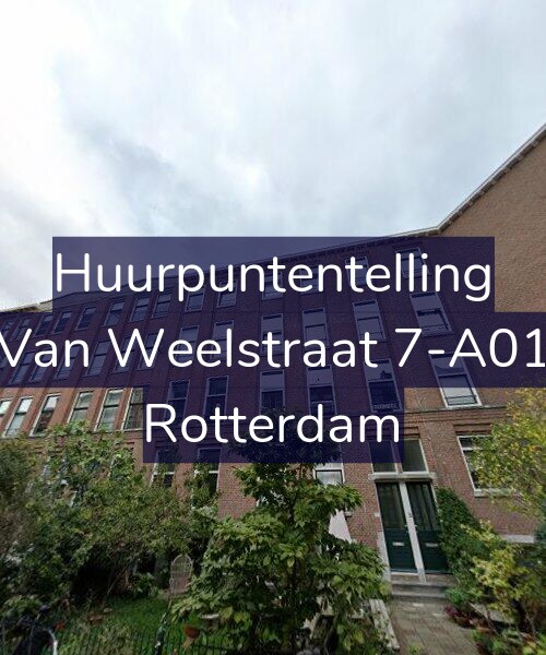 Foto gevel Huurpuntentelling voor Van Weelstraat 7-A01, Rotterdam