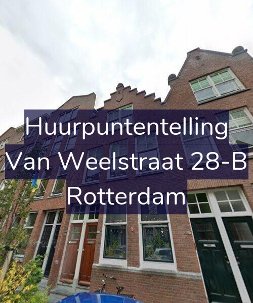 Foto gevel Huurpuntentelling voor Van Weelstraat 28-B, Rotterdam
