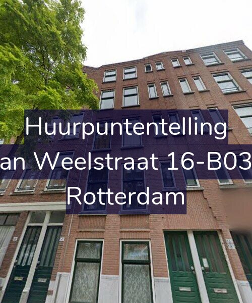 Foto gevel Huurpuntentelling voor Van Weelstraat 16-B03V, Rotterdam