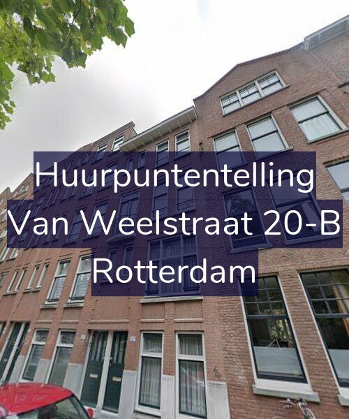 Foto gevel Huurpuntentelling voor Van Weelstraat 20-B, Rotterdam