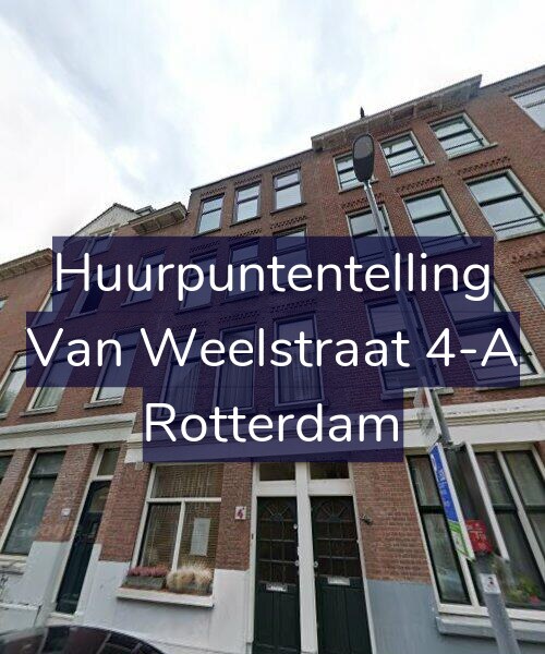 Foto gevel Huurpuntentelling voor Van Weelstraat 4-A, Rotterdam