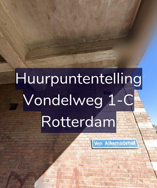 Foto gevel Huurpuntentelling voor Vondelweg 1-C, Rotterdam