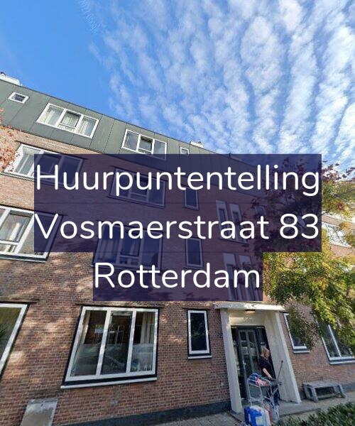 Foto gevel Huurpuntentelling voor Vosmaerstraat 83, Rotterdam