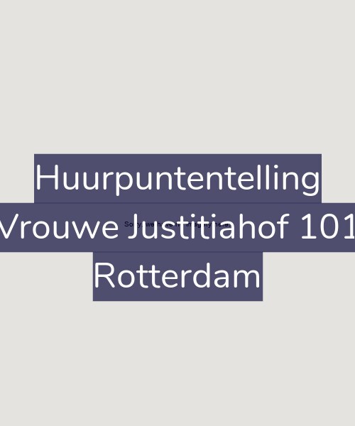 Foto gevel Huurpuntentelling voor Vrouwe Justitiahof 101, Rotterdam