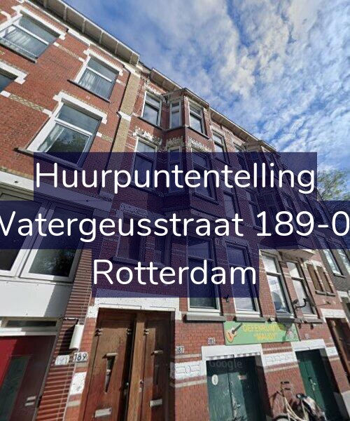 Foto gevel Huurpuntentelling voor Watergeusstraat 189-01, Rotterdam