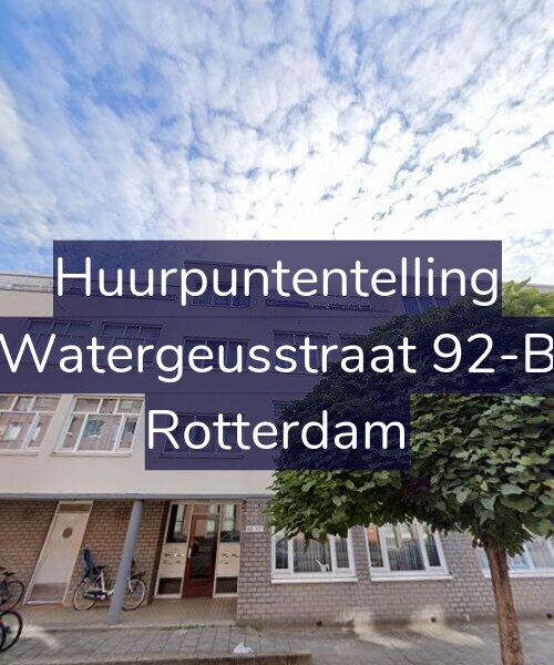 Foto gevel Huurpuntentelling voor Watergeusstraat 92-B, Rotterdam