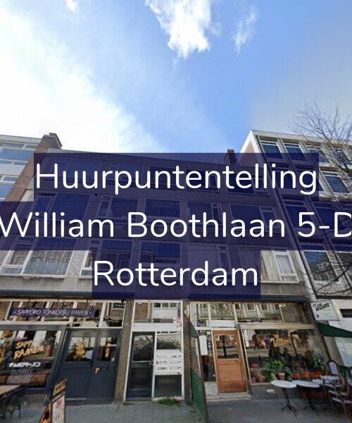 Foto gevel Huurpuntentelling voor William Boothlaan 5-D, Rotterdam