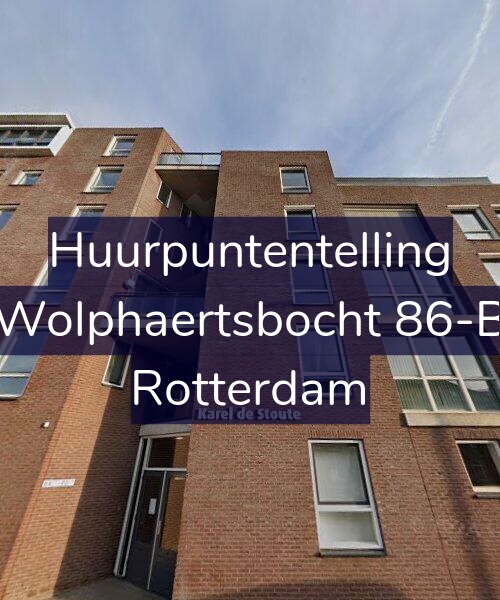 Foto gevel Huurpuntentelling voor Wolphaertsbocht 86-B, Rotterdam