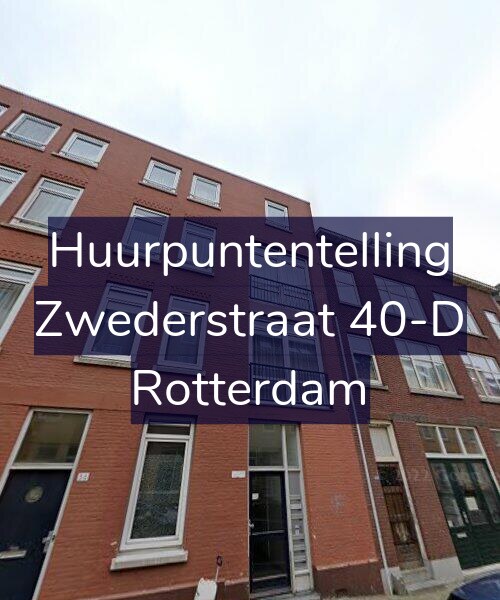 Foto gevel Huurpuntentelling voor Zwederstraat 40-D, Rotterdam