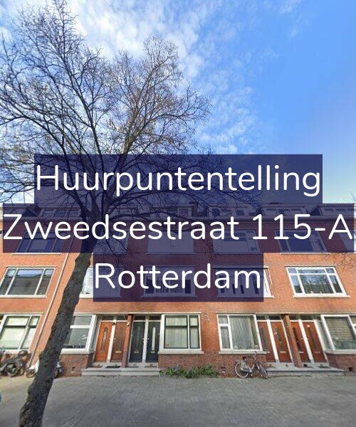 Foto gevel Huurpuntentelling voor Zweedsestraat 115-A, Rotterdam